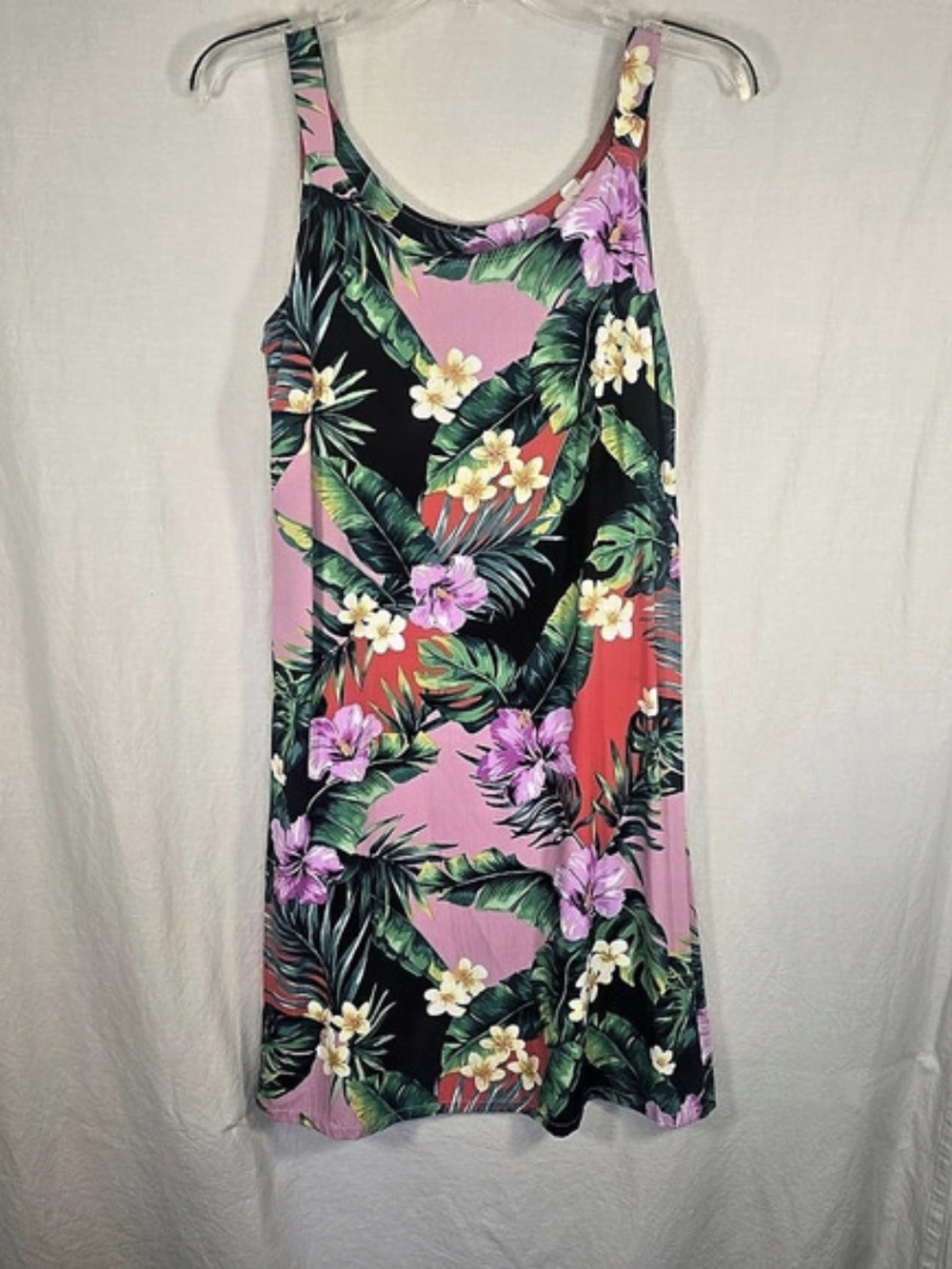 Bishop St Hawaiian Dress S Made in Hawaii Rayon Tropical Hibiscus Floral